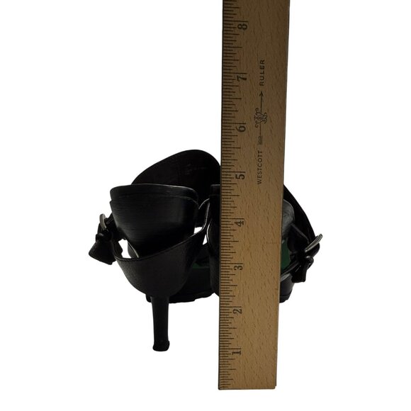 Lisa for Donald J Pliner Black Leather Studded Platform Heels – Size 6 - Picture 10 of 12